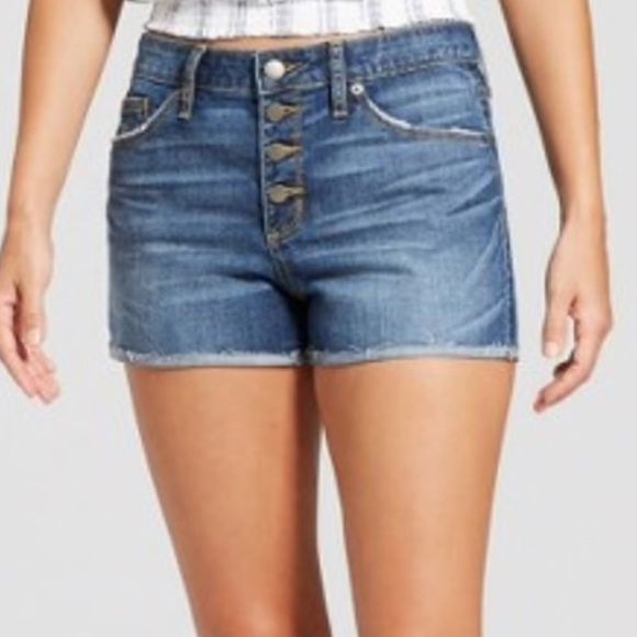 EUC Universal Thread High Rise Shortie Jean Shorts - Picture 1 of 12
